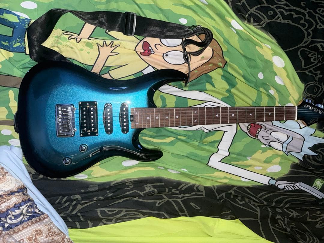 メタリックブルー エレキギター 入門 セット ギター guitar