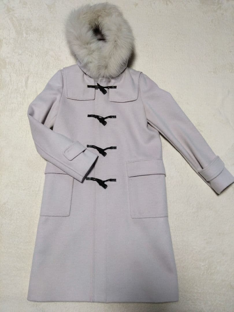 お値下げ♪ANAYI 薄紫 ダッフルコート フォックスファー付
