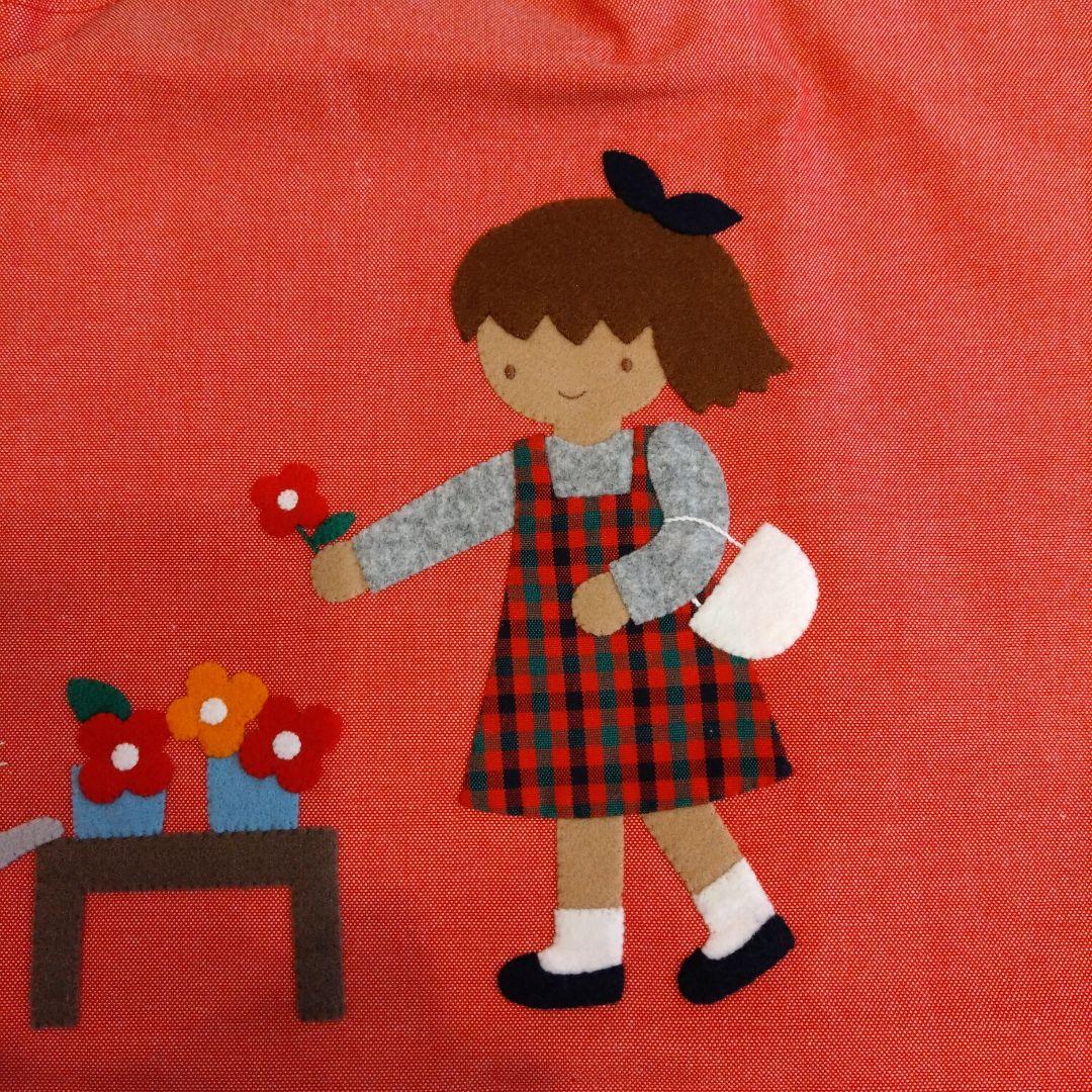 新品　タグ付　ファミリア　デニムバッグ お花屋さん　2017年AW 手刺繍　ねこ