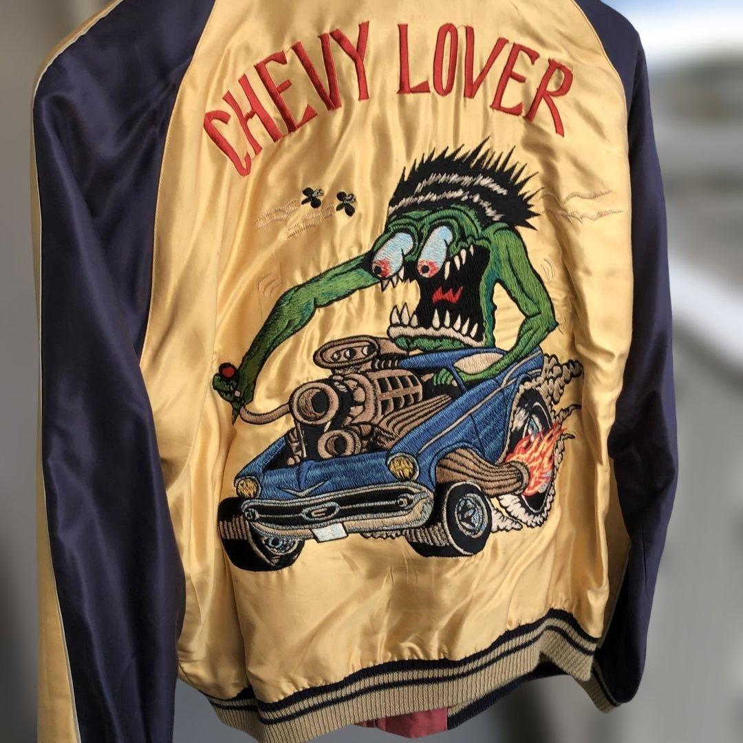 ☆希少デザイン☆テーラー東洋☆スカジャンL シェビーラバー　エド・ロス