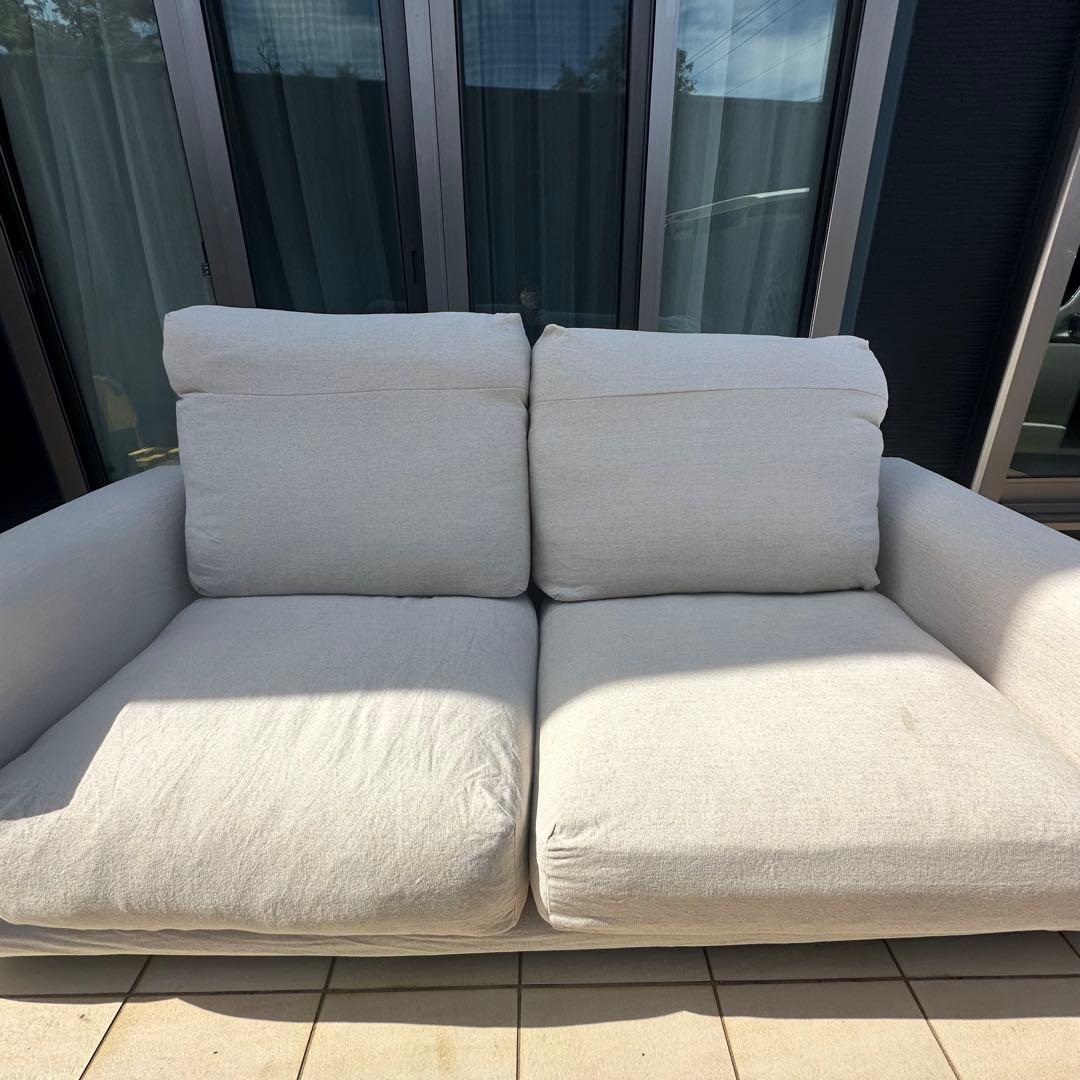 無印良品 ソファ ワイドアームヘッドレスト オットマン付き！