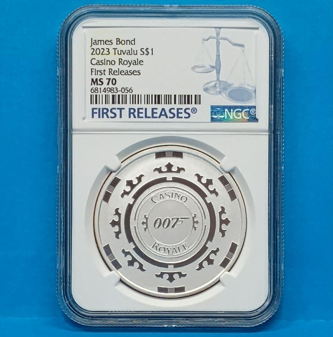 2023 ツバル James Bond 007 1ドル銀貨 NGC MS70FR Buy 2023 1 oz Silver James Bond Casino Royale Chip BU | APMEX
