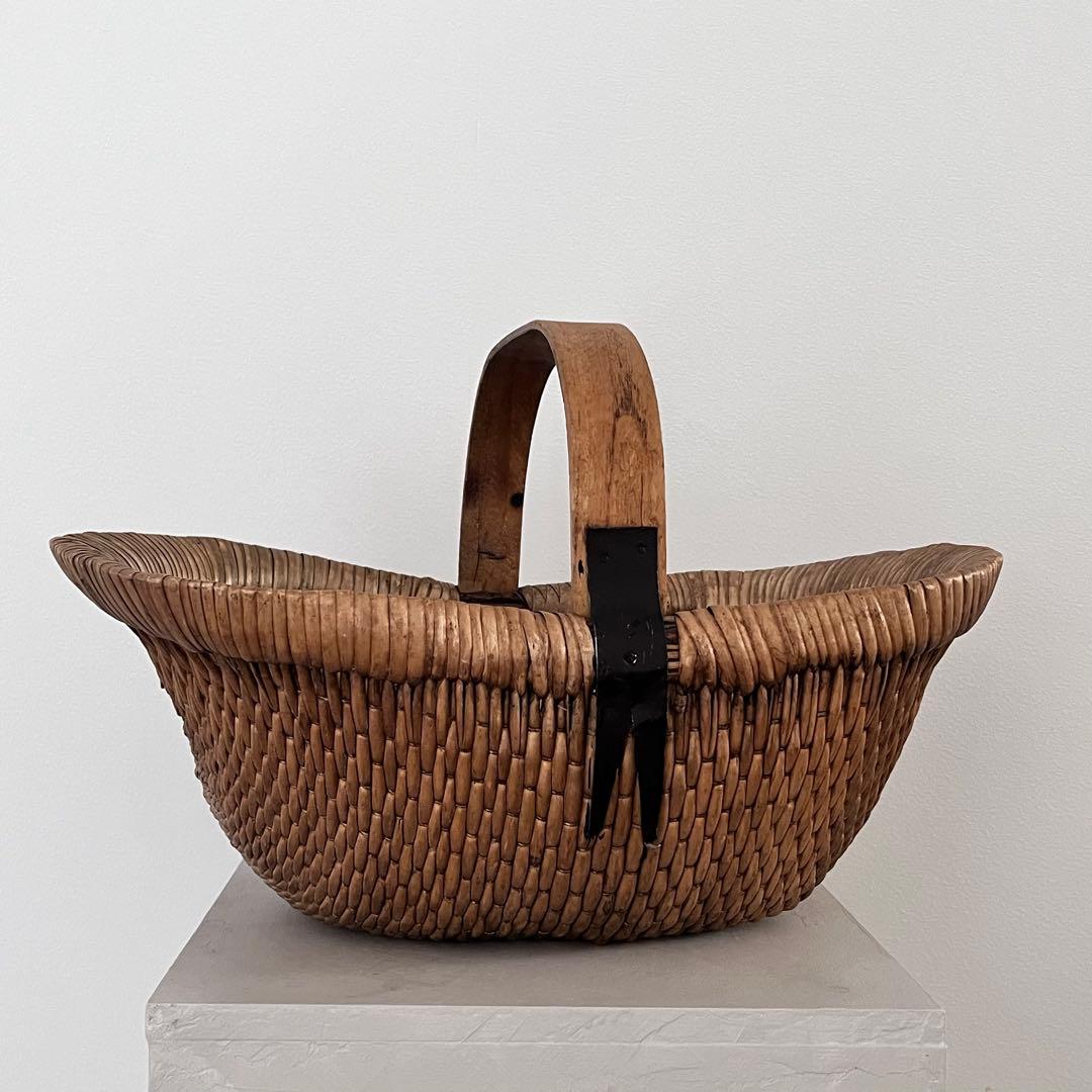 北欧ビンテージ　かご　ジュニパーのワンハンドル籠　バスケット