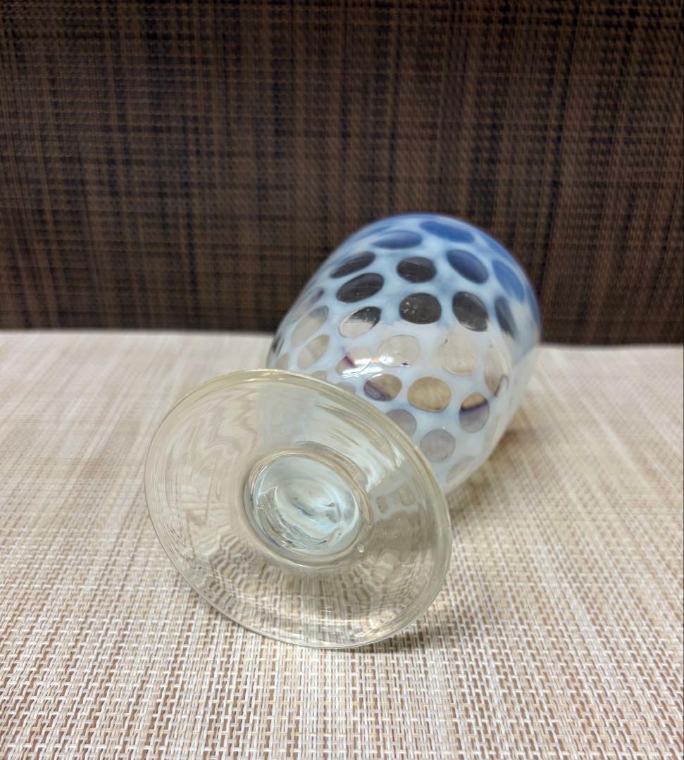 氷コップ 棗 水玉紋様 赤 アンティーク 大正ロマン