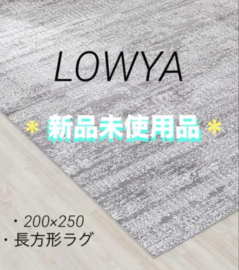 LOWYA 200×250 長方形ラグ LOWYA（ロウヤ） ラグ カーペット ラグマット 冬 厚手 洗える 滑り止め