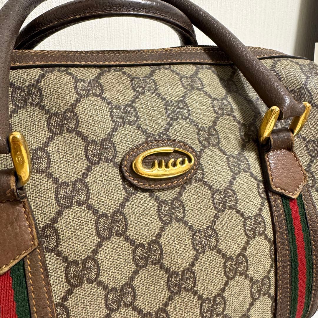 GUCCI グッチ GG柄シェリーライン ハンドバッグ ボストンバッグ - メルカリ