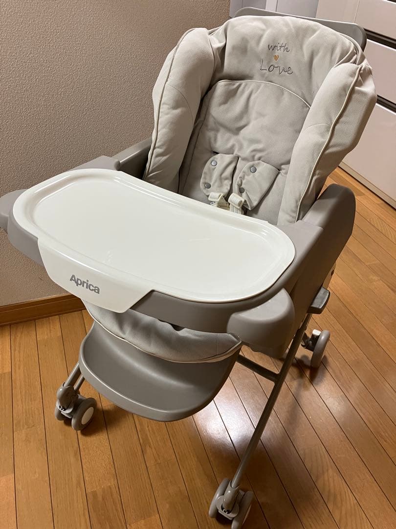 【美品】Aprica ユラリズム スマートプレミアム ウィズラブ ハイローチェア