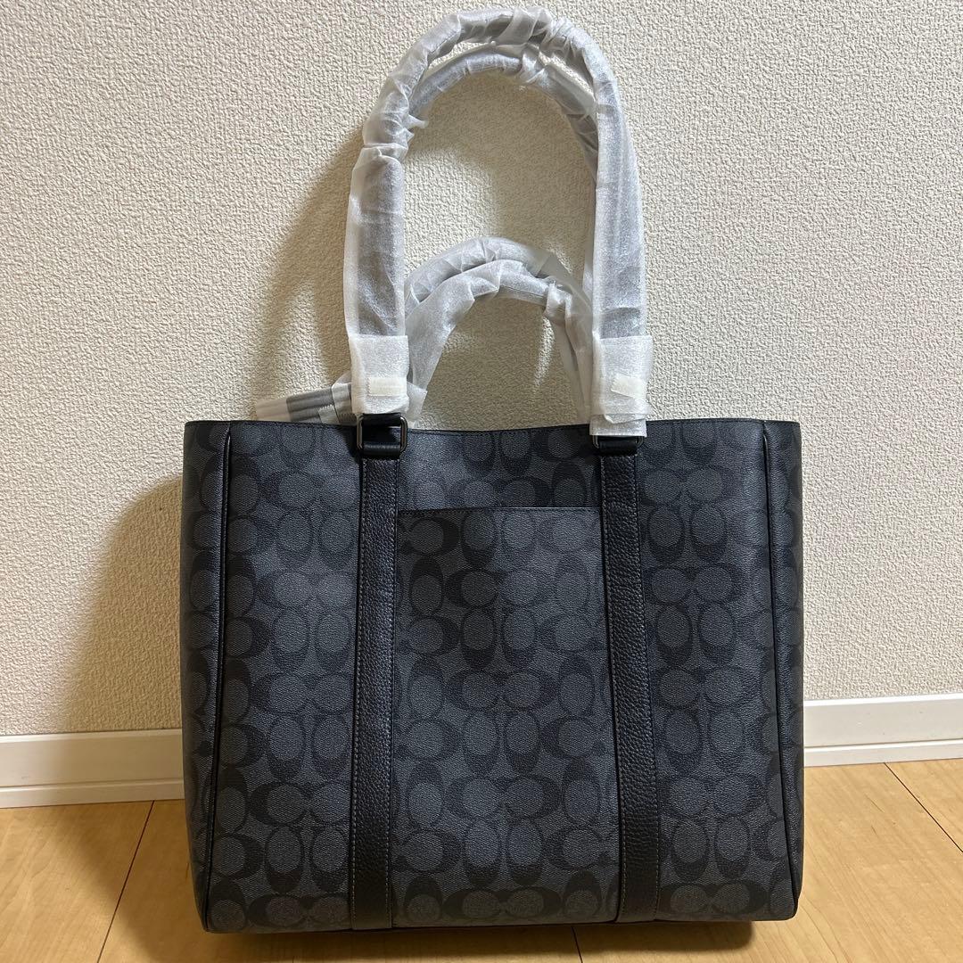 コーチ ダークグレー トートバッグ　CR385