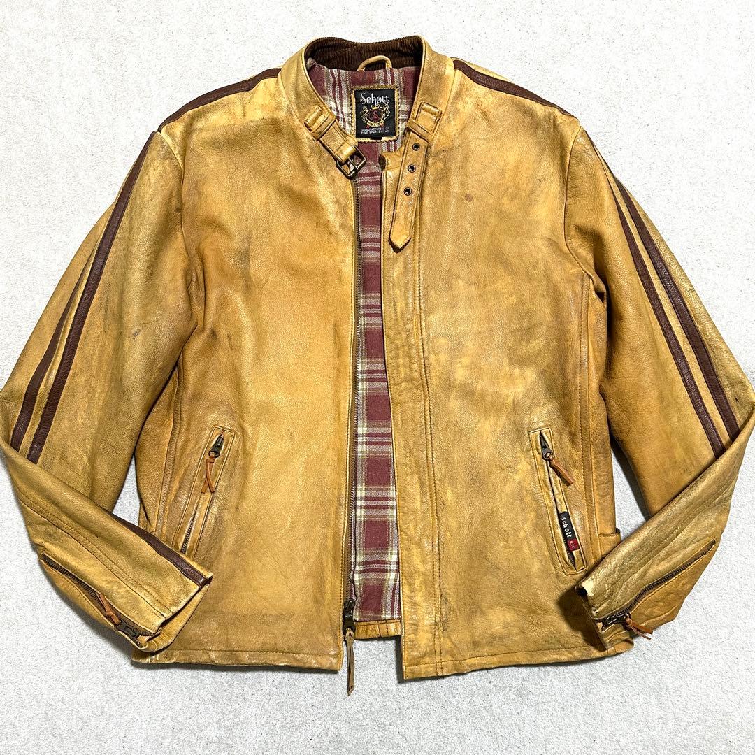 専用★希少✨メンズL Schottクラシックレーサー　シングルライダース　イエロ 2026年最新】schott クラシックレーサーの人気アイテム - メルカリ