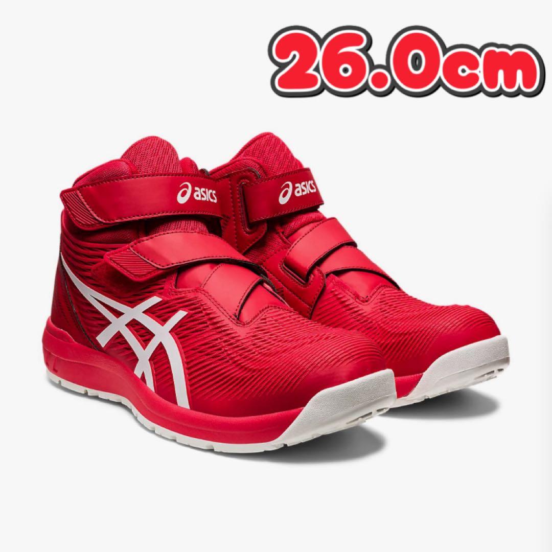 アシックス 安全靴 CP120.600クラシックレッド/ホワイト26.0cm