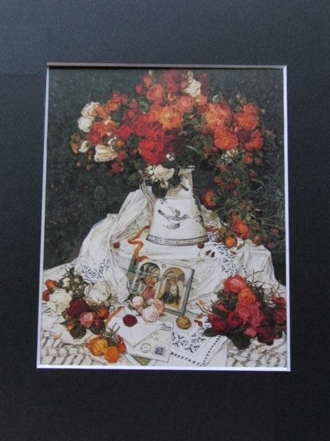 斎藤由比、【バースディローズ】、希少な大判額装用画集より、美品