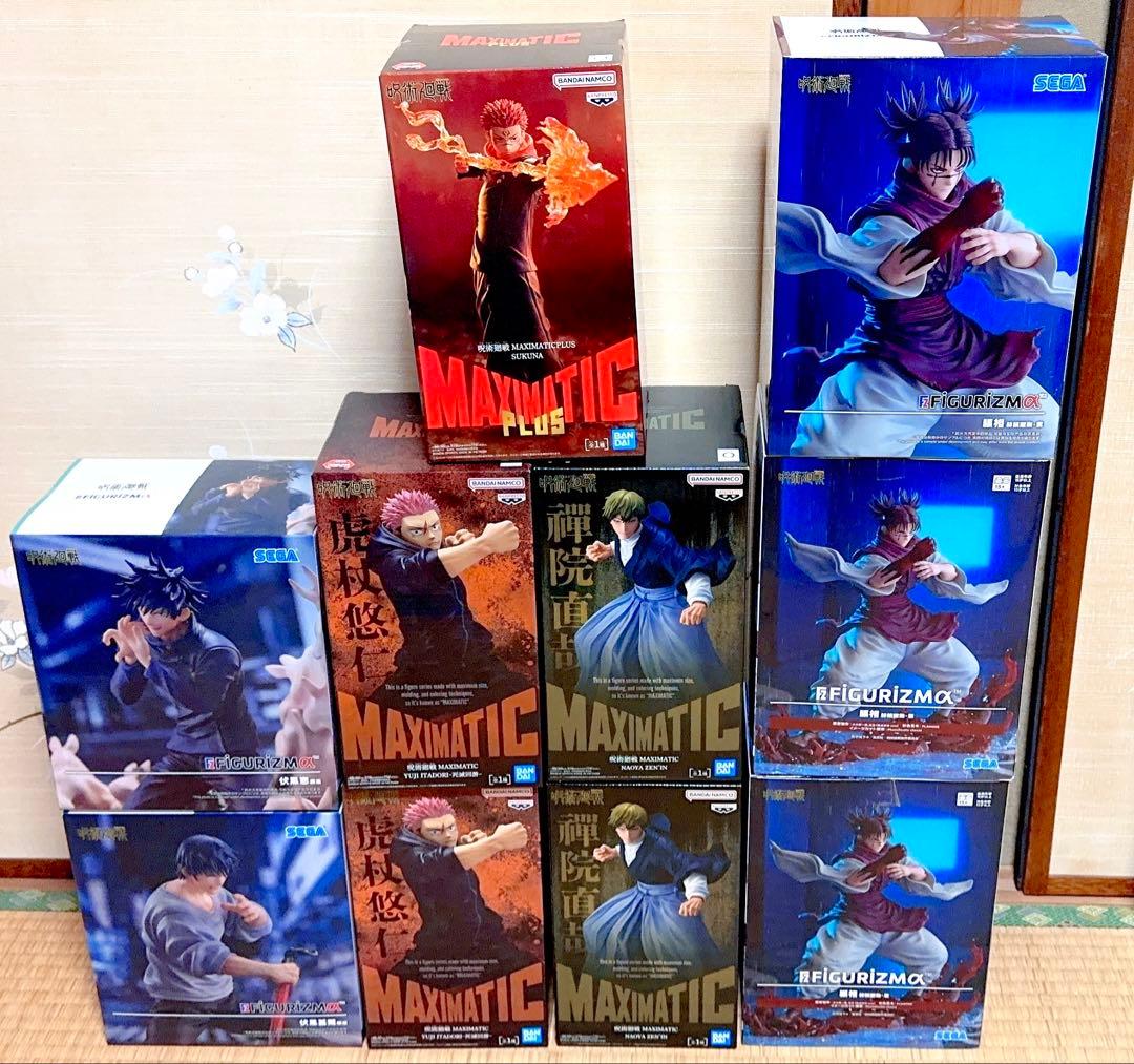 呪術廻戦プライズフィギュア虎杖悠仁 禪院直哉 宿儺 脹相 伏黒恵 伏黒甚爾10体