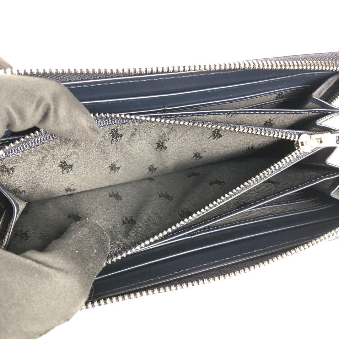 未使用保管品】ポロ ラルフローレン ラウンドファスナー長財布