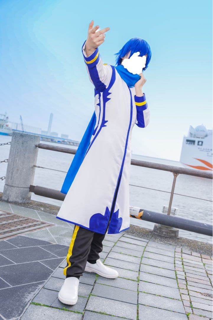 Vocaloid KAITO コスプレ衣装 XL ウィッグ付き - メルカリ
