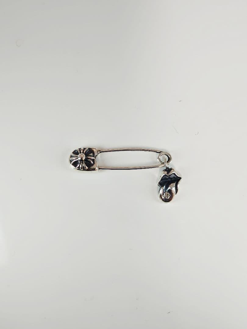 クロムハーツ リップ＆タン CHプラス セーフティピン with ダイヤモンド