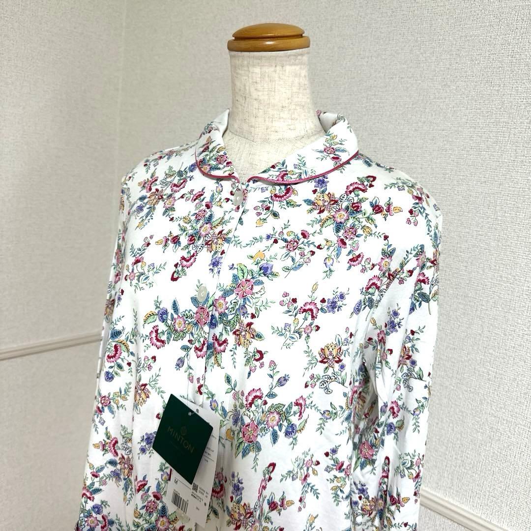 新品未使用タグ付）日本製ワコールミントン　綿100%コットンニットパジャマM