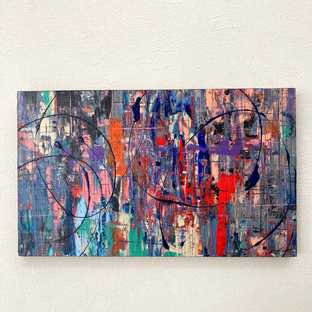 モダン インテリア アートパネル 絵画 抽象画 クール 現代アート 原画