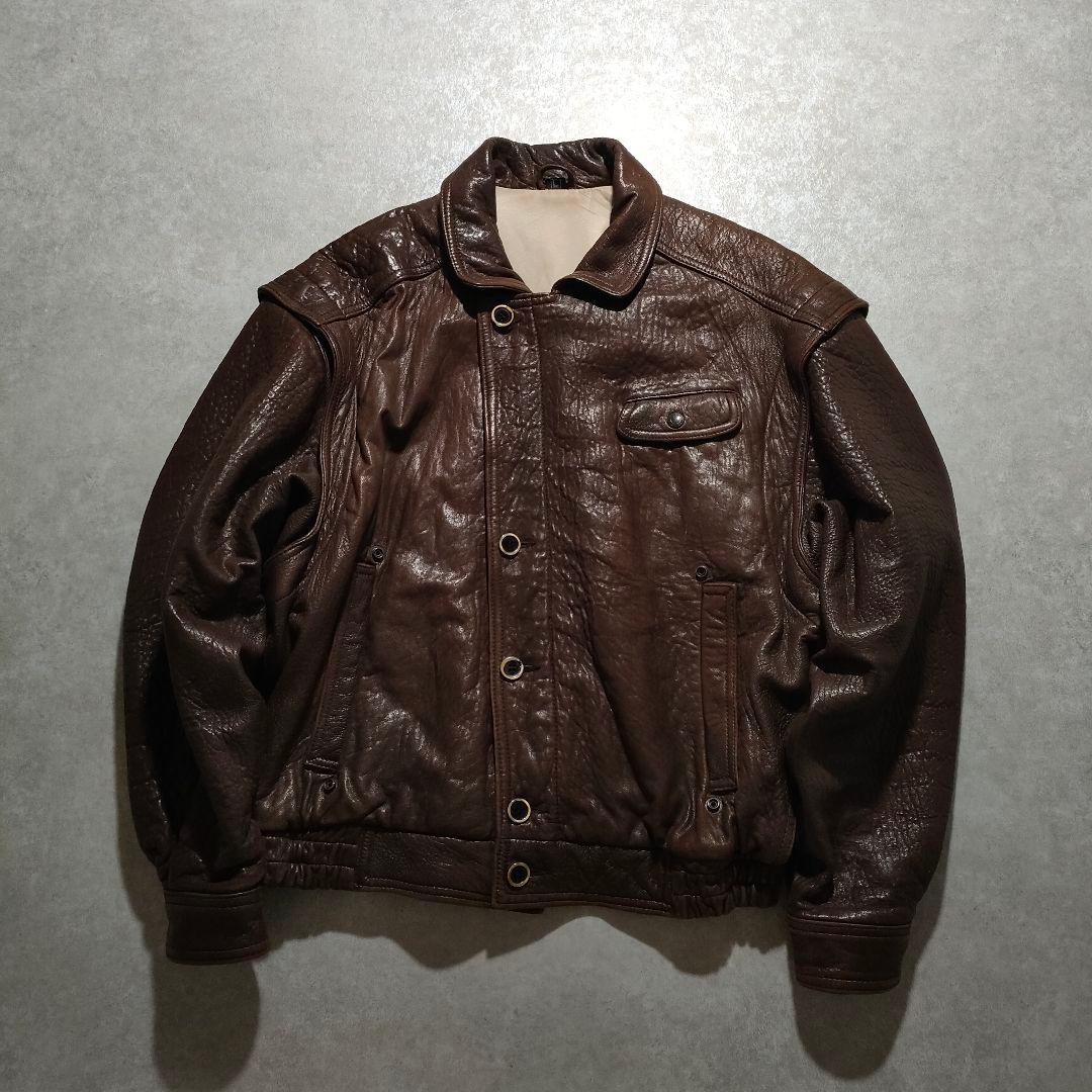 極上/James Dean/leather jacket/羊/シボvintage