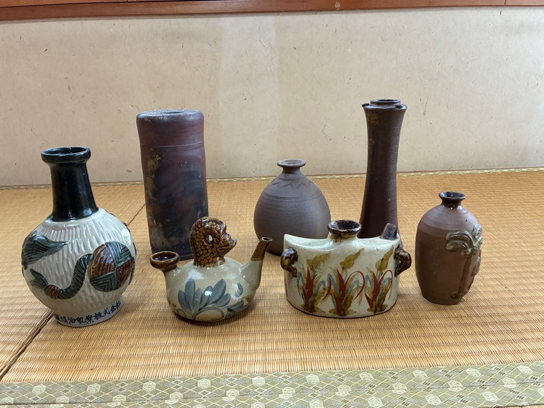 壺　色々7点 楽天市場】【中古】紹興酒壺 ブラウン 幅350×奥行350×高さ500 【送料