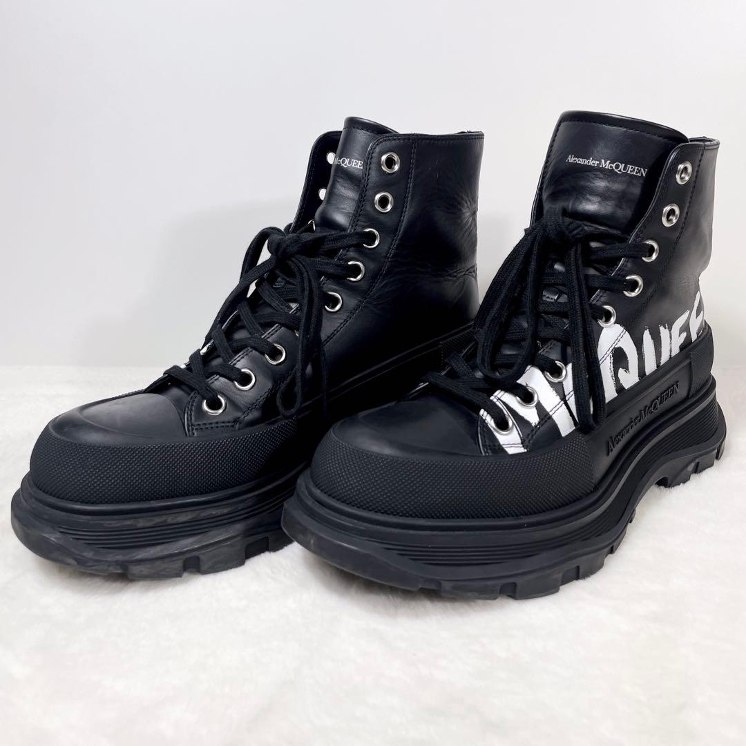 Alexander McQueen スニーカー 厚底 レザー ロゴ 27 Alexander McQueen スニーカー 厚底 レザー ロゴ 27