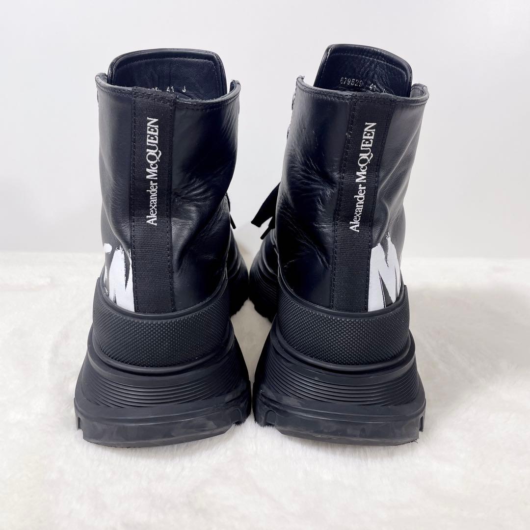 Alexander McQueen スニーカー 厚底 レザー ロゴ 27