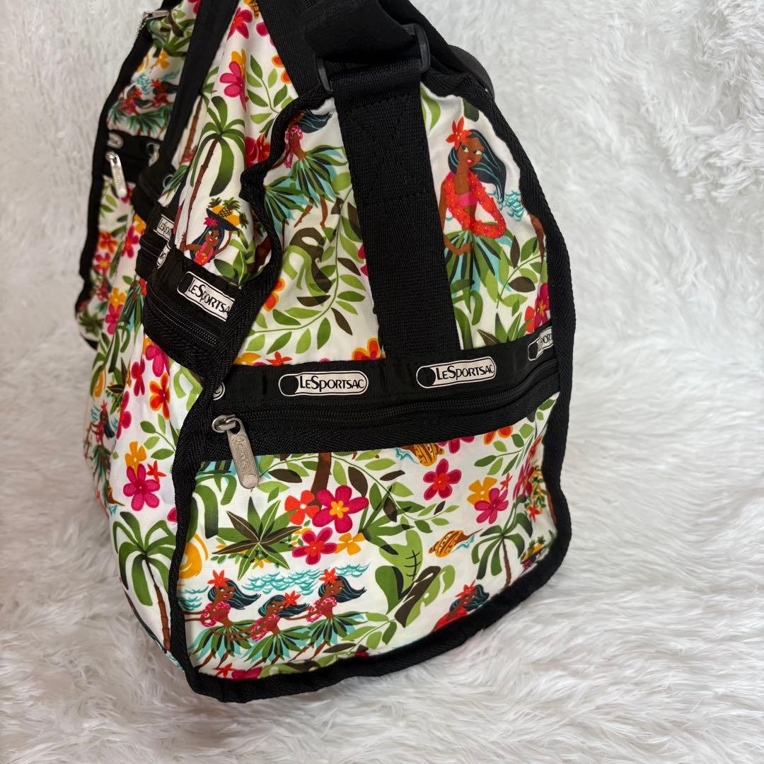 LeSportsac ハワイ限定モデル フラダンス 鍵付き 大容量 ポーチ付き