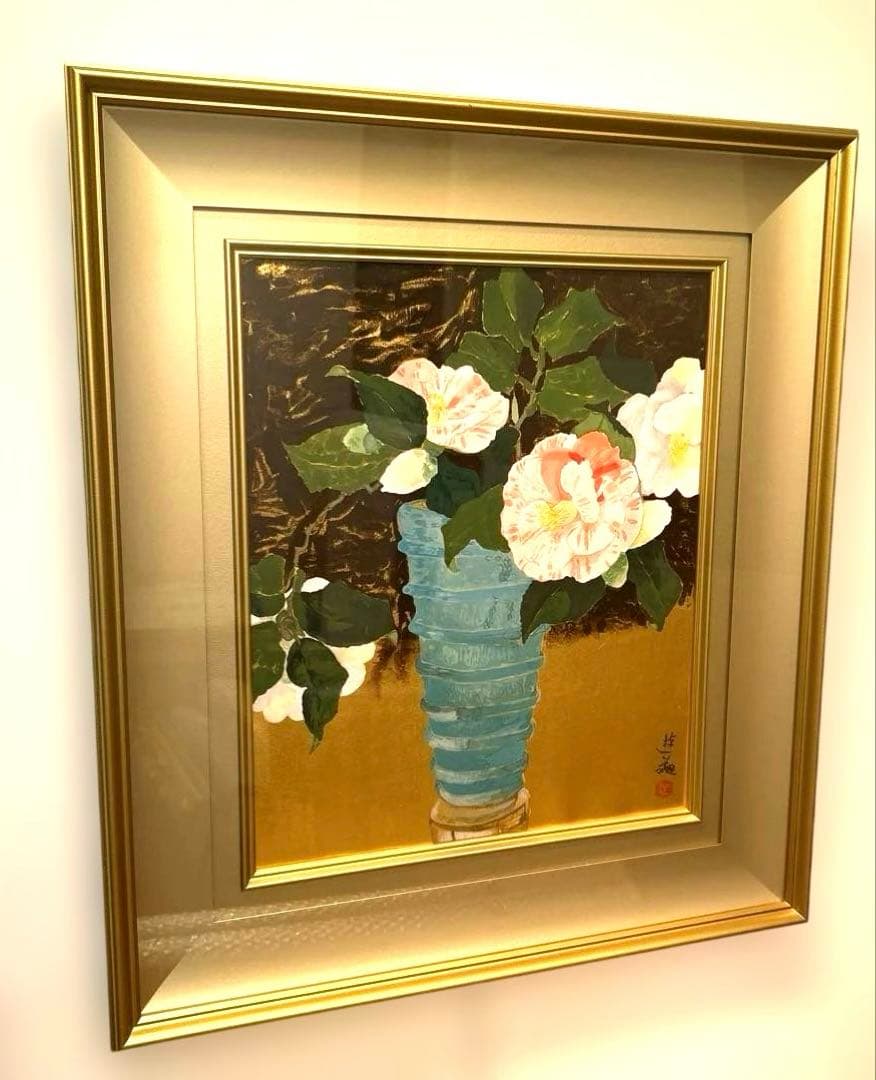 正規品）小倉遊亀『椿』リトグラフ絵画版画（検索）平山郁夫千住博東山魁夷