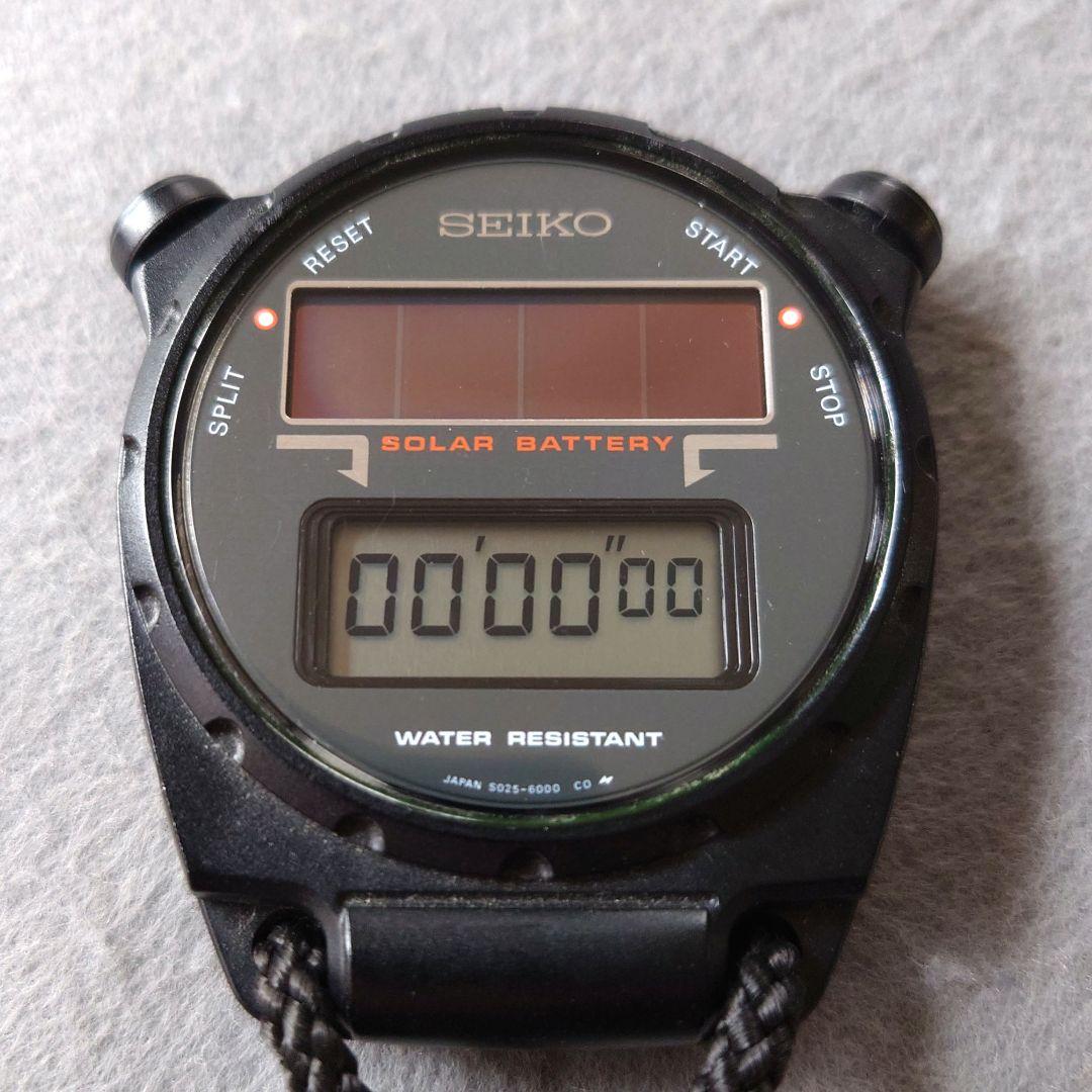 SEIKO セイコー 防水デジタル ソーラーストップウォッチ S025-6000