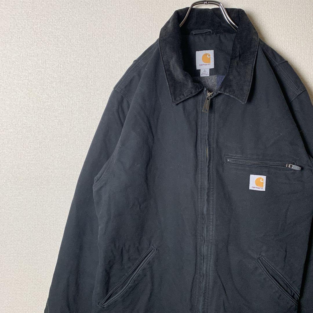 カーハート デトロイトジャケット ブラックL 【大人気】