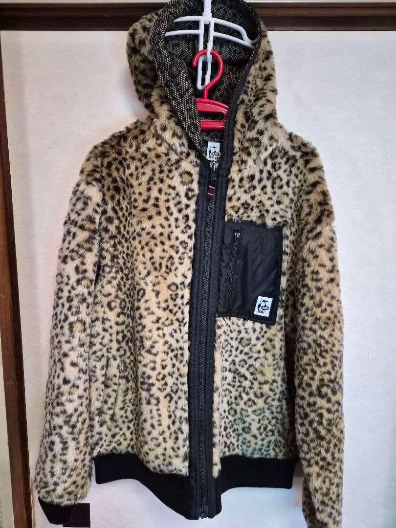 CHUMSヒョウ柄フリースジャケット