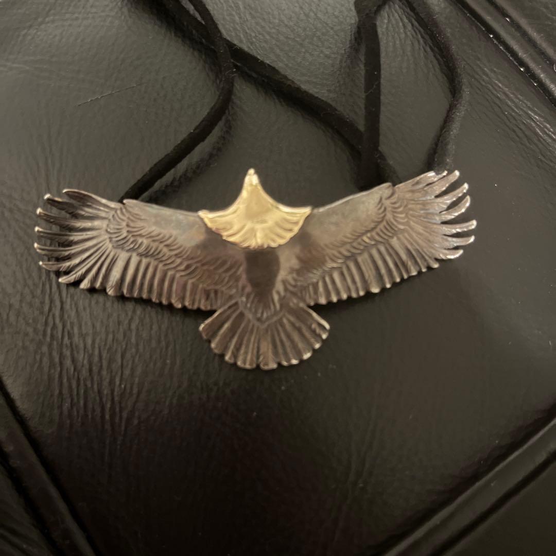 大イーグル ネックレス トップ フェザー