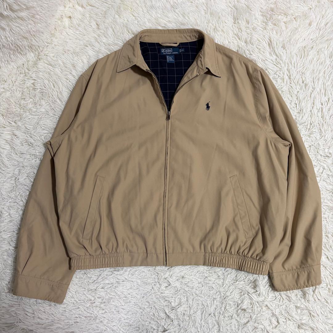 極美品】ポロバイラルフローレン スウィングトップ ピーチスキン XL