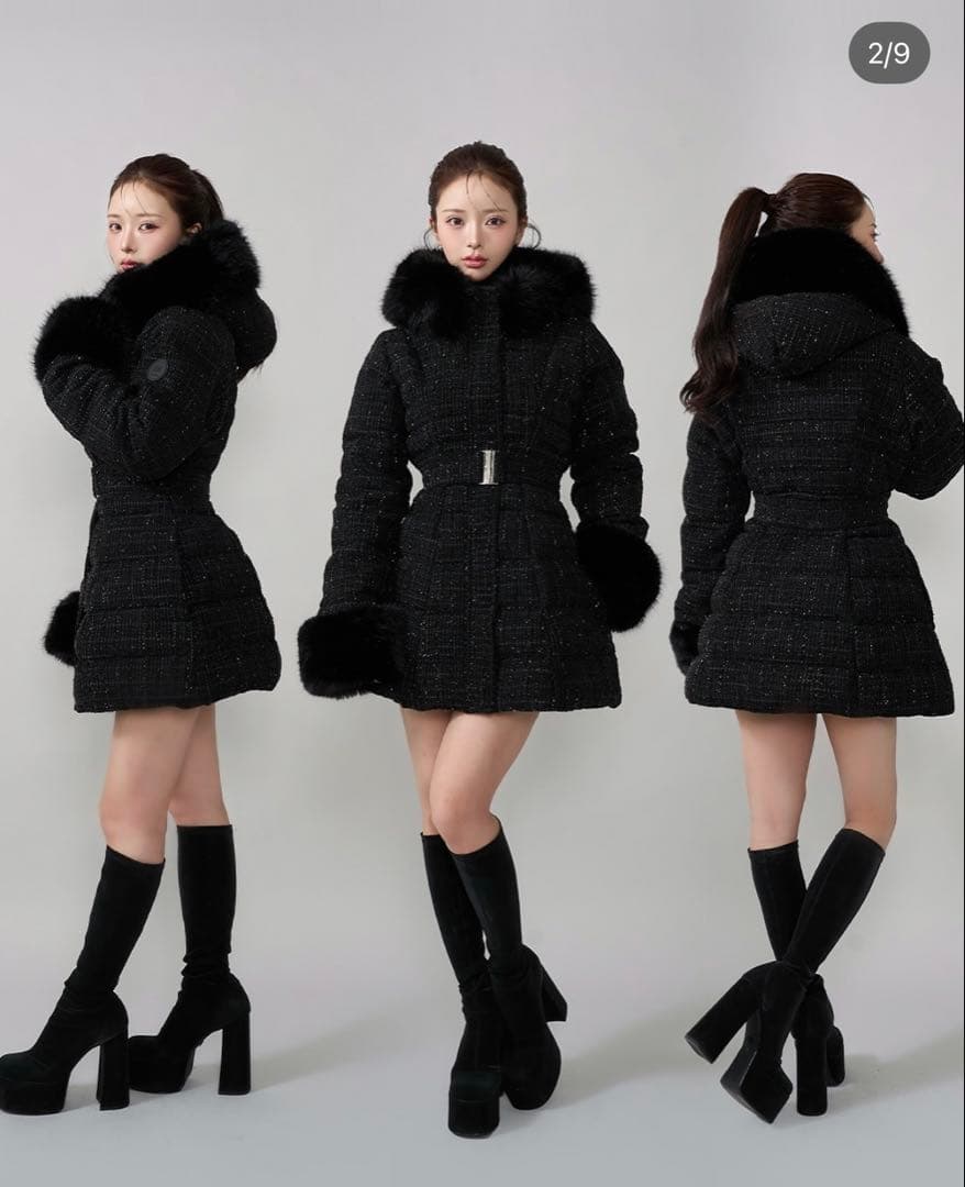 ♡Darich レディミディツイードダウンコート♡