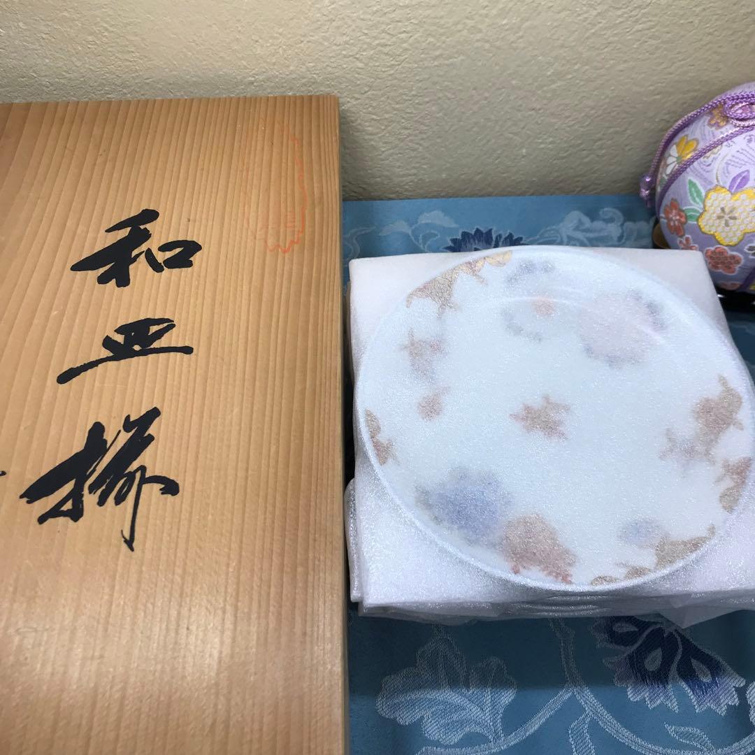 深川製磁 菊七宝 希少品 和皿揃 5枚1式 木箱入り 【廃番美品