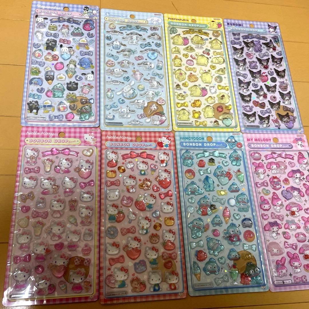 サンリオ第二弾　大ボンボンドロップシール正規品8枚セット