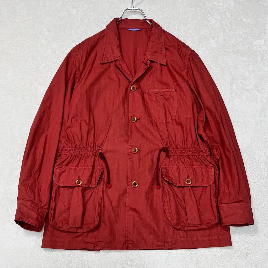 『ポールスミス コレクション』フィールドシャツジャケット ドローコード レッド