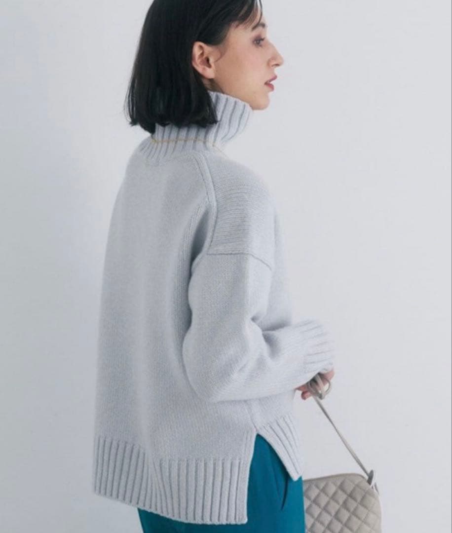 新品☆ANAYI ボウモウテンジクハイネックプルオーバー/セオリー、23区、ロペ