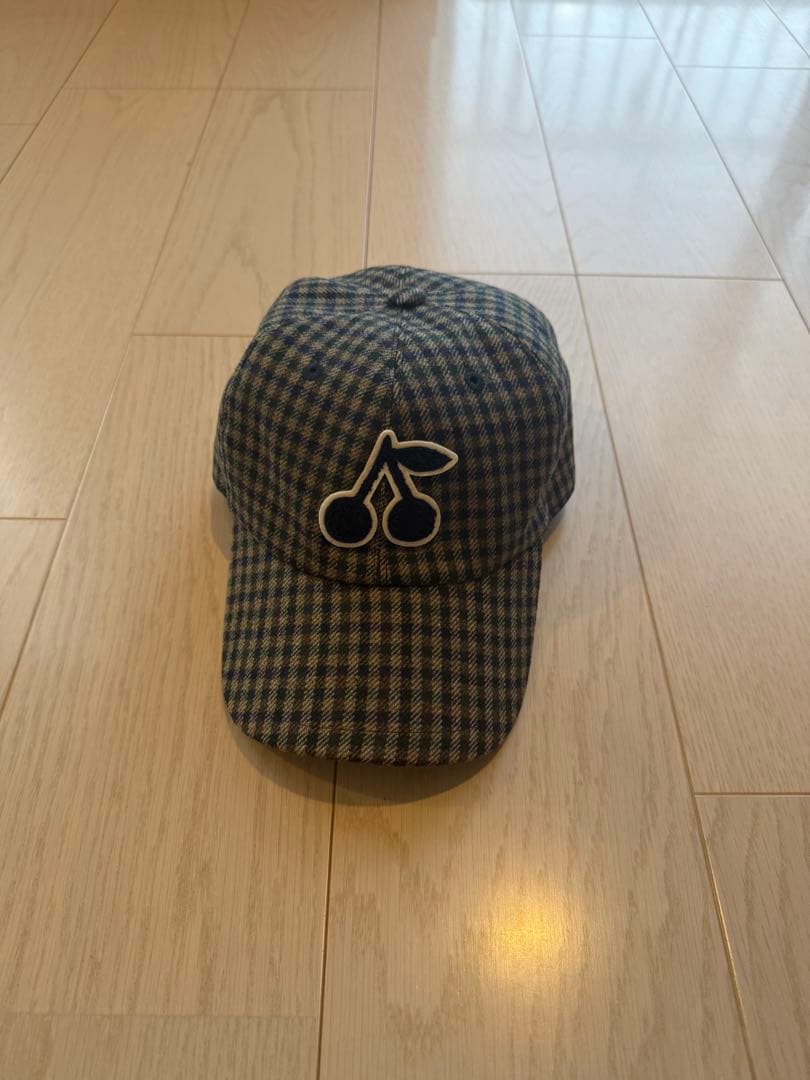 bonpoint チェックキャップ ウール