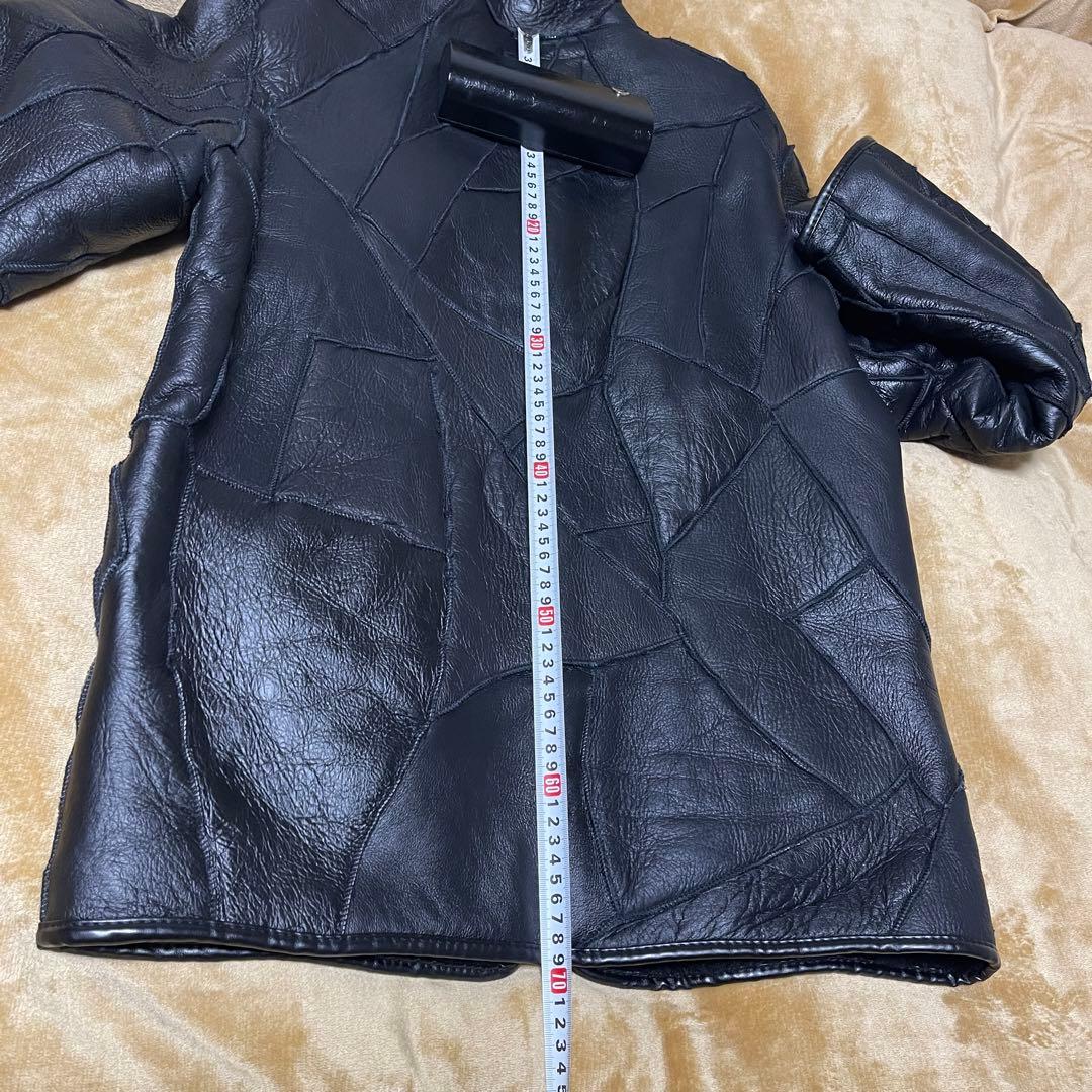 美品希少】BOLINI パッチワーク リアルムートン ジャケット 48 L相当