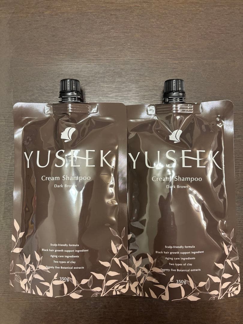 YUSEEK クリームシャンプー ダークブラウン 350g×2