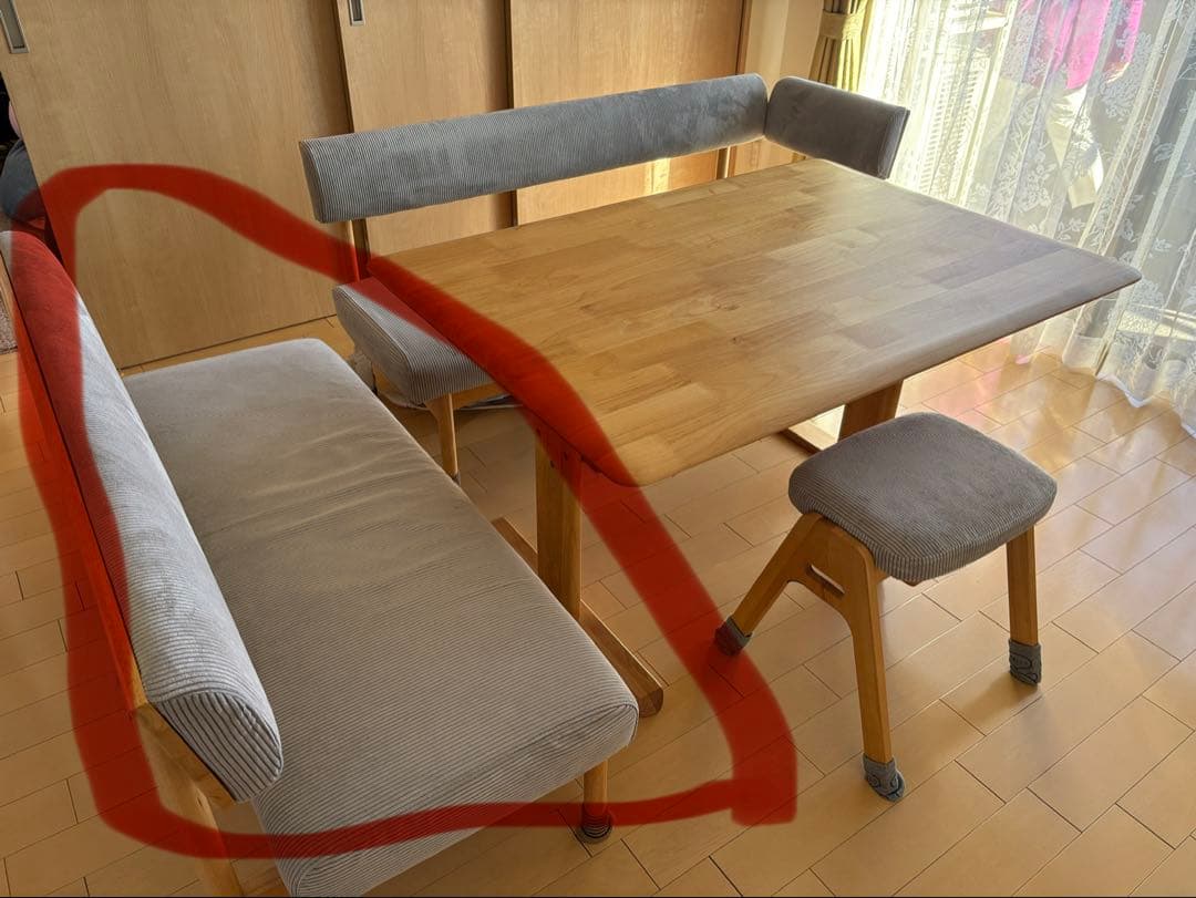 【ainnn】Rainy レイニー② ダイニングソファ 120ベンチ