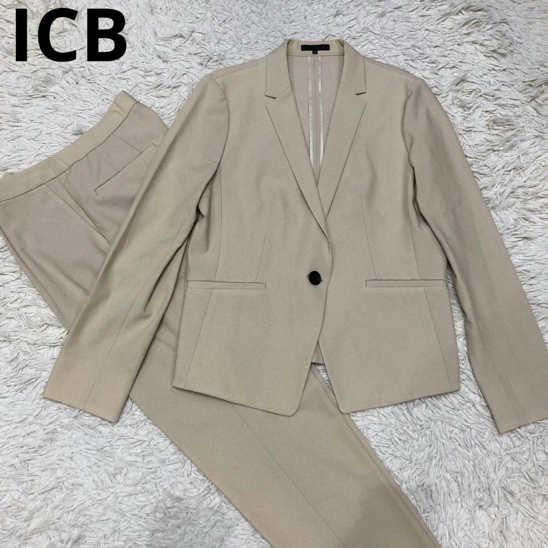 近年モデル✨ ICB パンツ スーツ セットアップ ベージュ 42 XL