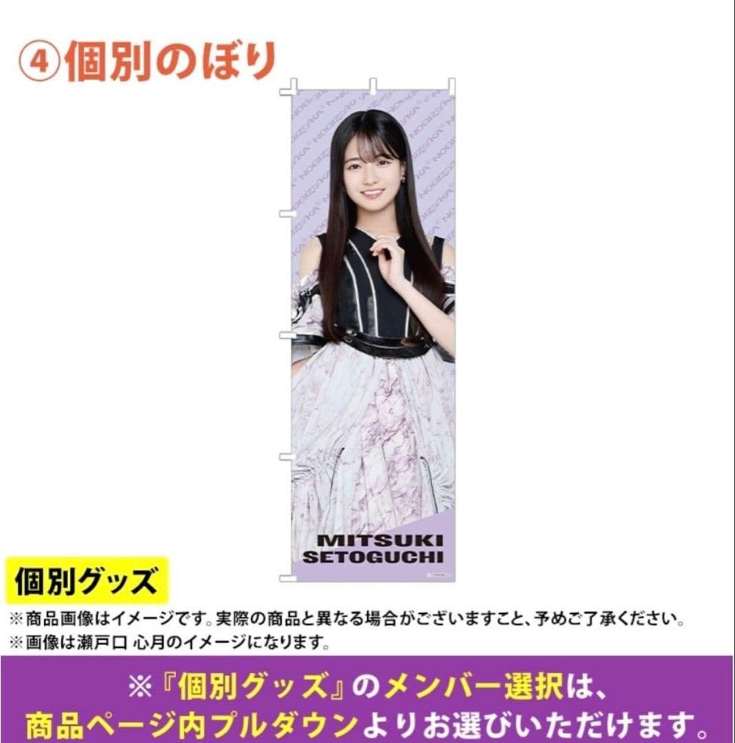 マルクス様専用 乃木坂46瀬戸口心月 2026福袋個別のぼり＆ペンライト