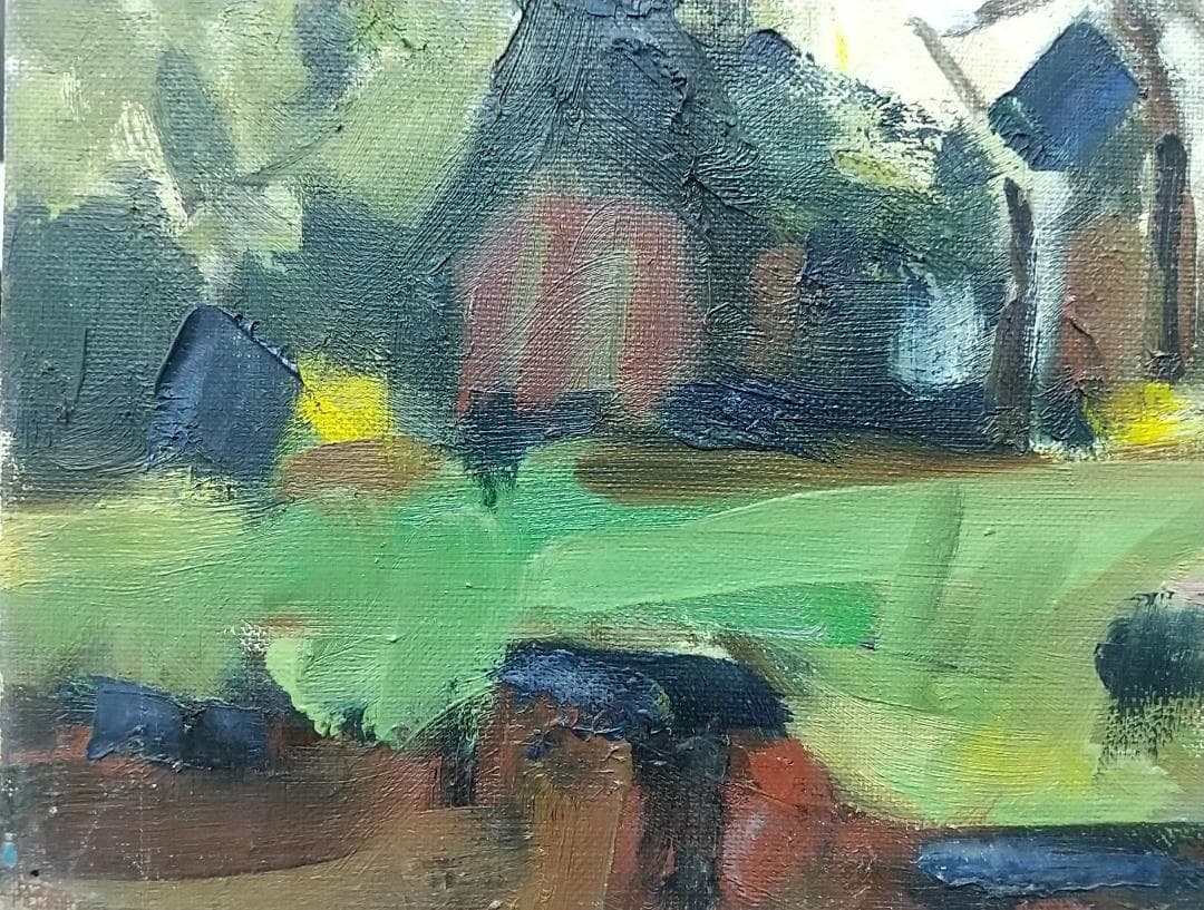 谷川の残雪」1962 F8 絵画 油絵 油彩画 風景画 アート 谷川岳 - メルカリ