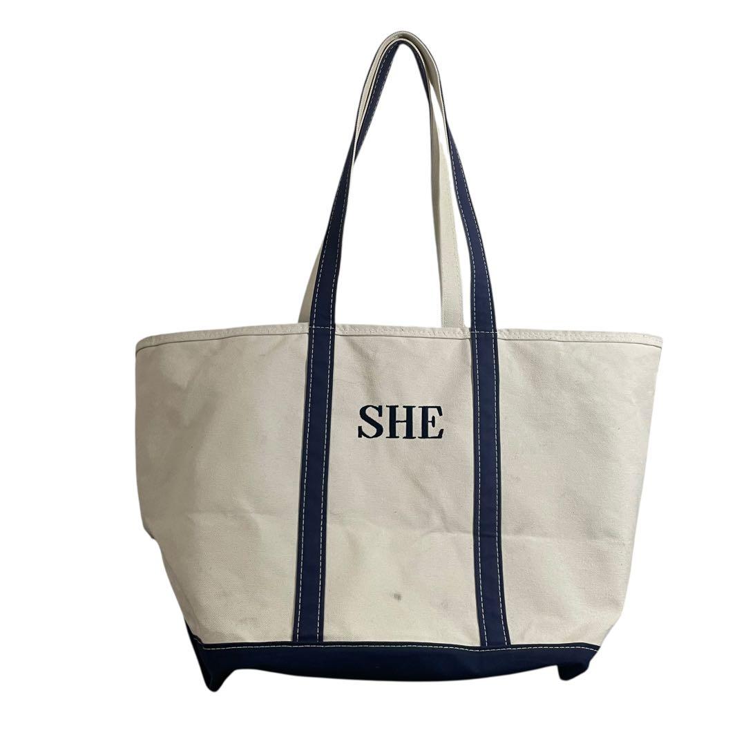 L.L.BEAN BOAT&TOTE トートバッグ　キャンバス　L