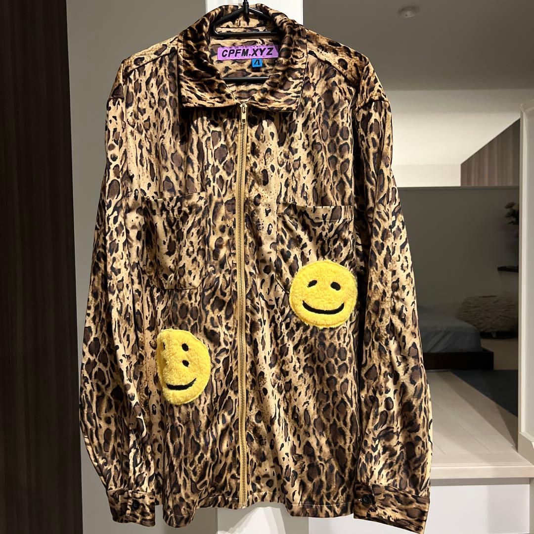 CPFM.XYZ ヒョウ柄ジップアップシャツ サイズ4