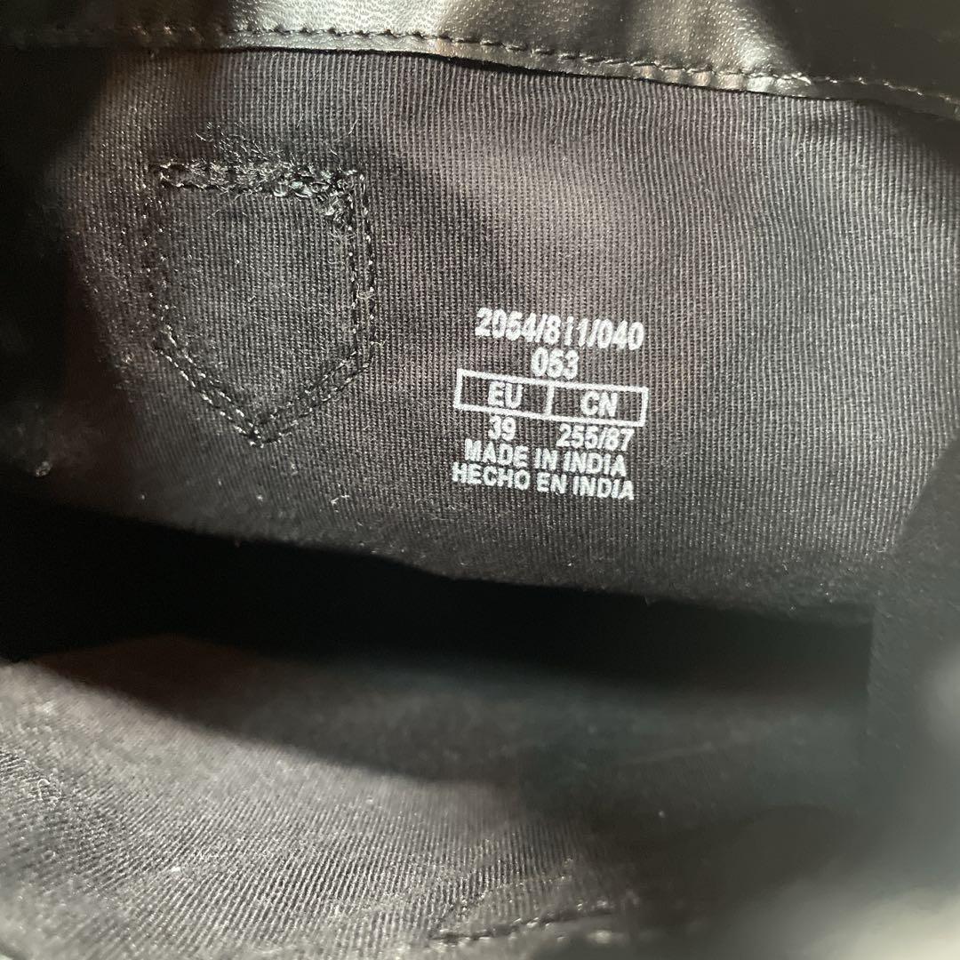 新品　未使用　ZARA ウエスタンブーツ　ロング　レザー　ブラック　25.5cm