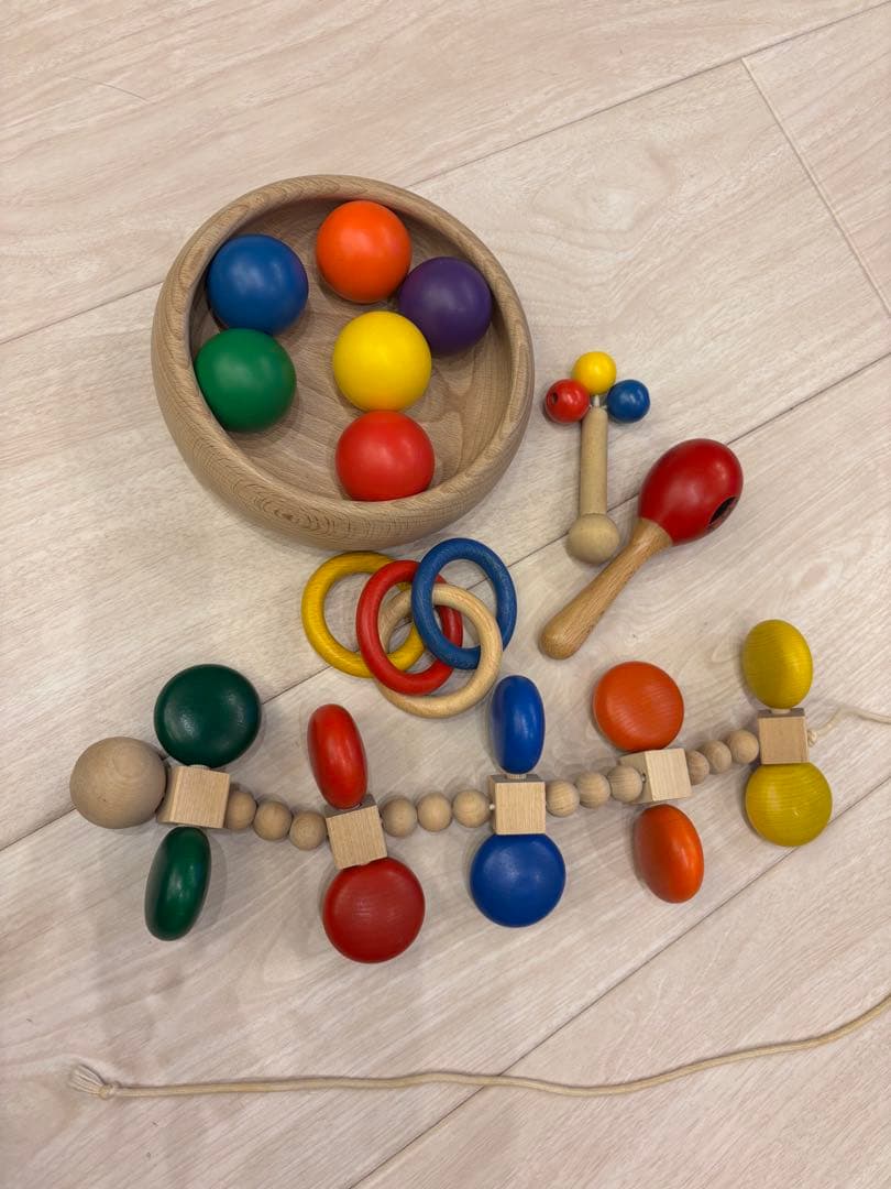 良品◼️木製 知育玩具セット　ボール