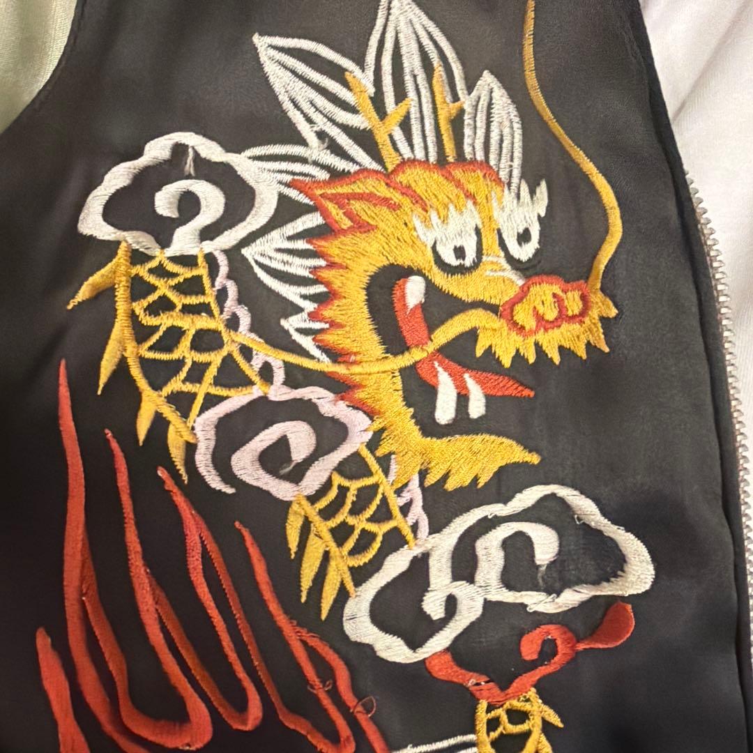 ✨希少✨ 花旅楽団 リバーシブル スカジャン 鷹 龍 日本地図柄 - メルカリ