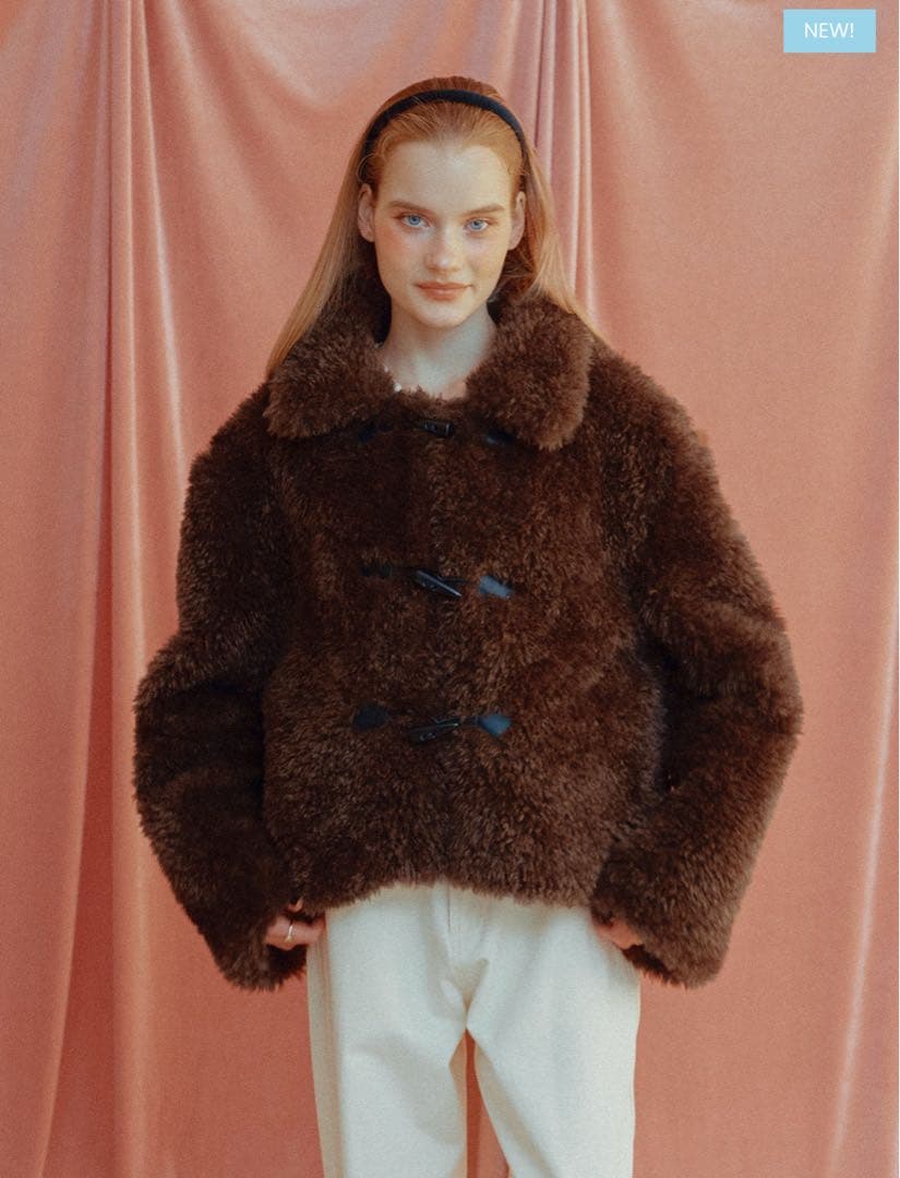 アリソンブラウン FLUFFY TEDDY BEAR DUFFLE COAT Fluffy Teddy Bear Duffle Coat – ALLISON BROWN